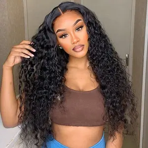 Bling Hair Easy Wear and Go Glueless Deep Wave 9x6 7x5 Transparent HD Lace Closure Glueless Wigs Human Hair 180% Density 6x4 5x5 HD Lace Natural Color For Black Women TikTokShopHolidayHaul