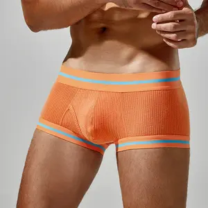 TAUWELL Men's Low-Rise Cut Boxer Briefs - Solid & Striped, Trendy, Cool, High-Quality, Durable Menswear Underwear Breathable Undergarments
