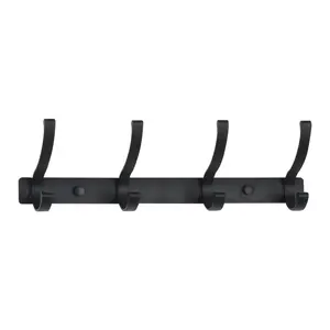 REGALWOVEN 1 Pack Coat Rack Wall Mount, Coat Hook, Hat Rack, Wall Hooks for Hanging with 4 Hooks for Entryway, Bedroom 13.4*1.2in