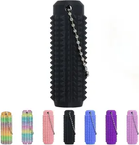 Little Ouchies Fidget, Portable Stim Tool, Pocket Mini Fidget Toy,  Pain Stim Fidget, 3D Printed Venting Key Pendant, Spiky Grippie Stim Keychain for Anxiety Relief Easter Gifts for Kids