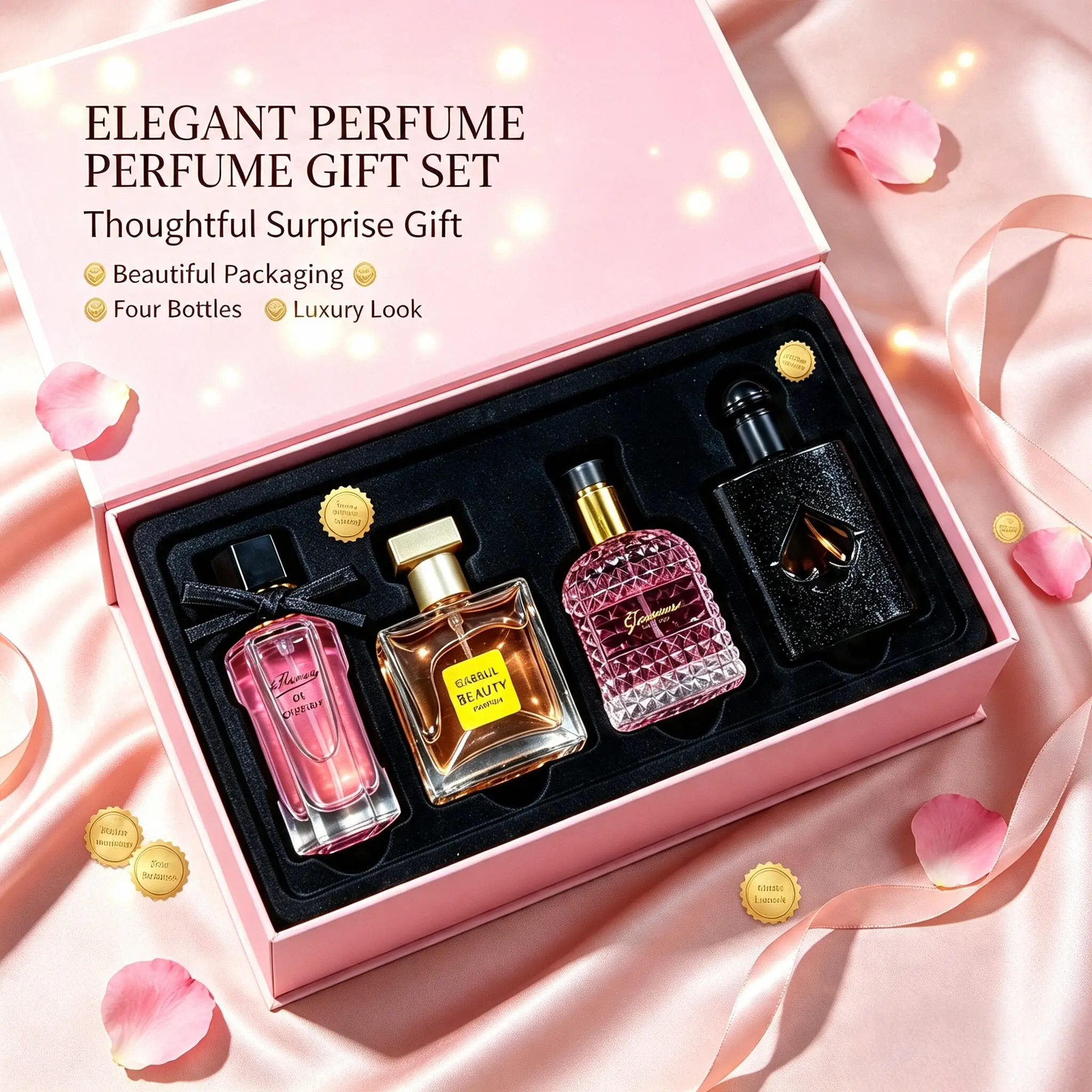 Premium 4-piece men's cologne gift set, a surprising gift for men for all holidays
