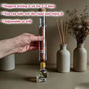 Unique Scented Glass Tube, Moisturizing Aged Glass Care Set, Humidifier Kit with Base and Cork, Elegant Stand, Handmade, High-Quality Material