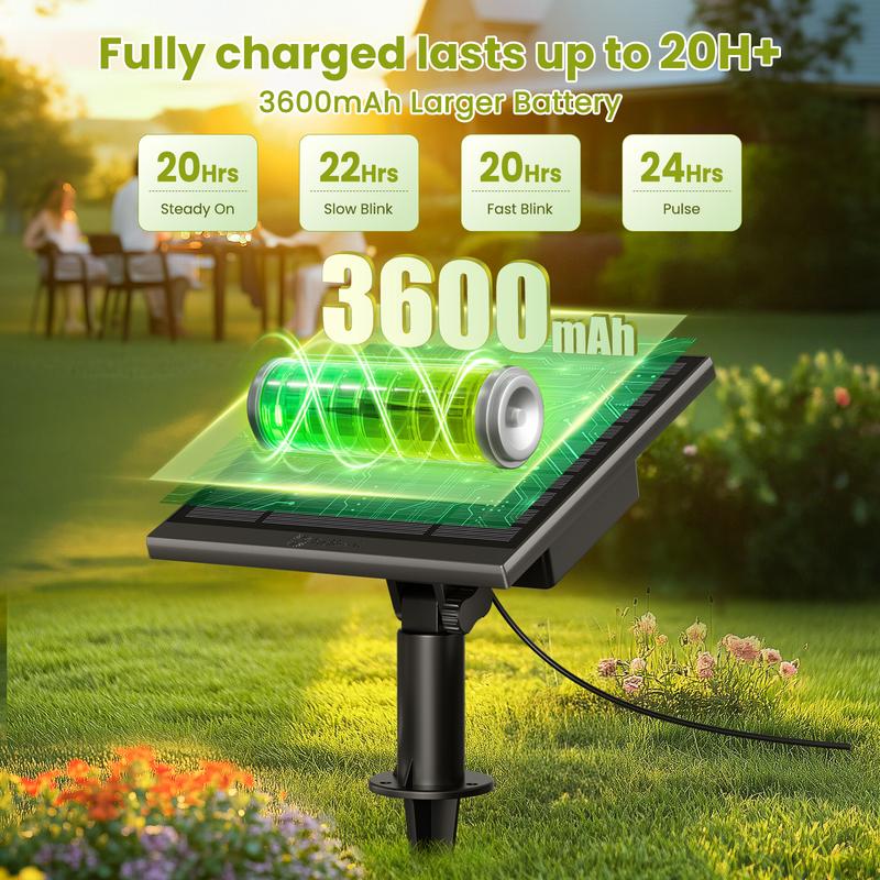 Brighttown Christmas, Halloween, 108-foot solar lights, outdoor waterproof, with remote control, 50 shatterproof LED bulbs, 3 light modes, adjustable porch, backyard, patio, garden, party