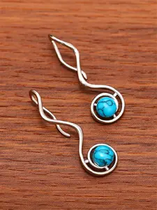 1 Pair Elegant Faux Turquoise Drop Earrings For Women For Valentine's Day Gift Wedding Engagement Anniversary Party Jewelry Turquoise Dangle Earrings
