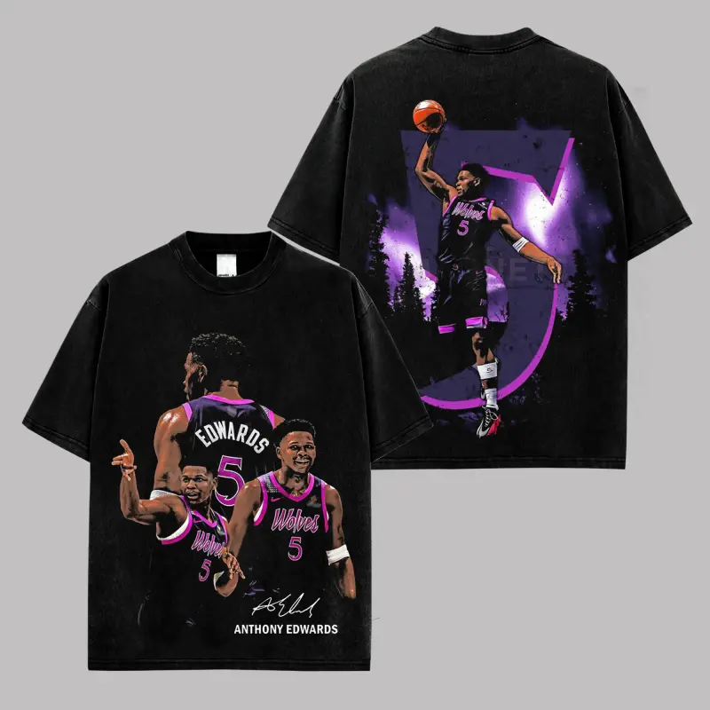 [ 🎉 Sale Up To 50%] Anthony Edwards Graphic Tee Shirt, Anthony Edwards Vintage Basketball T-Shirt, Ant Man Retro Streetwear Tee, Rising Star Oversized Unisex Fan Shirt, Trending Sports Gift US