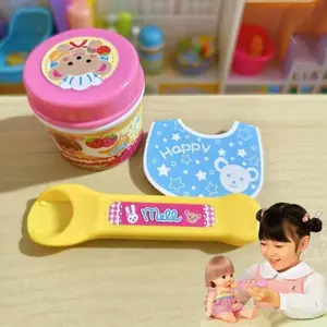 Simulation Pudding Feeding Set Role Play Pink Jelly Strawberry Pudding Food Feeding Early Education Play House Toys Gift