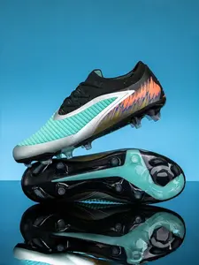Men's Professional Soccer Cleats, Breathable Knit Upper, Anti-Slip Studs, Ideal for Natural Grass Training and Matches