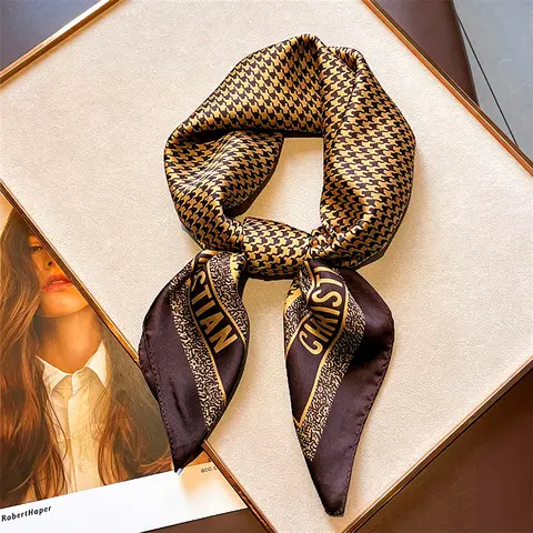 Unisex Houndstooth Decorative Scarf - Soft Fabric, Elegant, Comfortable, Versatile Sports & Outdoor Headscarf, One Size for All Seasons Everyday Casual Use