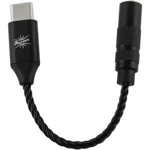 Ears AD1 Type-C to 3.5mm Female Headphone DAC Adapter , USB C to Aux IEM Dongle with KT02H20 Chip, High Res 32bit/384kHz, CTIA-Standard for iOS/Android/Windows Smartphones (Black)