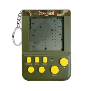 Commando Mini Arcade Keychain – Handheld LCD Game with Commando Gameplay & Sounds, Retro Portable Gaming Toy, Official Collectible