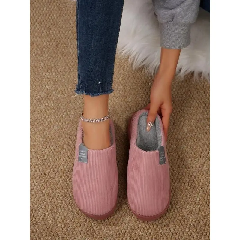 Men's Solid Color Plush Slippers, Casual Soft Comfortable Home Slippers, Warm Slippers for Indoor & Outdoor Use for Fall & Winter Men's Solid Color Plush Slippers, Casual Soft Comfortable Home Slippers, Warm Slippers for Indoor & Outdoor Use for Fall & Winter