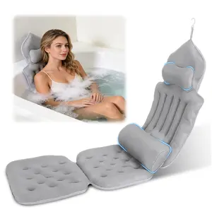 Luxury Full Body Bath Pillow with Headrest and Lumbar Support Quick Dry Bathtub Cushion Non Slip Spa Bath Mat,summervibes summerwins