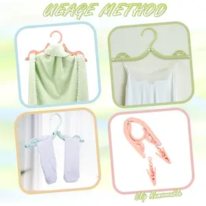 12 Pack Business Trip Foldable Hanger Folding Travel Hangers Plastic Anti Slip Hangers Beauty & Personal Care