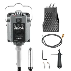 VEVOR Flex Shaft Grinder, 125W 18000RPM Electric Flex Shaft Rotary Tool, Foot Pedal Control Hanging Carver Grinder with Forward-Reverse Rotation for Carving Buffing Engraving Polishing