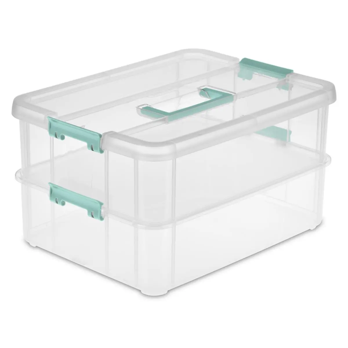 Sterilite 6028035 Rectangular 7.62 in. Clear Durable Plastic Storage Box, Durable Plastic Organizer, Home Supplies Organiser, Durable Plastic Organizers, Rectangle