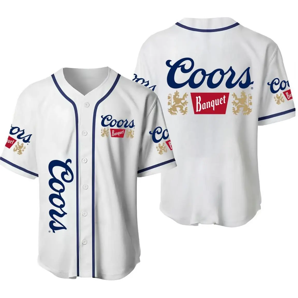 Coors Banquest Beer Classic Style Multiple Colors Baseball Jers, Looks Good, Feels Better, Ready to Go, No Effort Needed