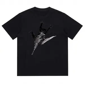 Abstract Brush Stroke Design Men's T-Shirt 180g Pure Cotton T-Shirt Men's Sport Casual Artistic Expression Pattern Summer And Spring Wear Gift For Art Lovers And Creative Minds