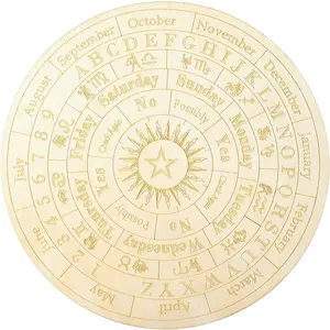 Wooden Star Pendulum Board for Dowsing and Divination, Metaphysical Message Board for Spiritual Practices, 9.8 Inch Round Shape, Perfect for Beginners in Spiritual Growth and Guidance Jetec