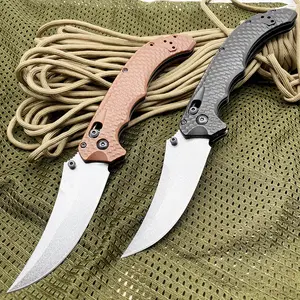 Tactical Pocket EDC Knife - BM 865 - CPM-S90V Gray Titanium Coating Blade - G10 Handle, for Outdoor Hunting Survival