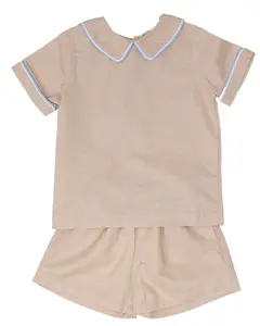 John Ecru Linen Short Set