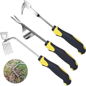 Tool, 3 Pack Garden Stainless Steel Weeder Tool, Garden Tools for Plant & Weeding, Crack Weeder Crevice Tool, Hand Weed Remover Tool for Deep Roots, Farm & Backyard