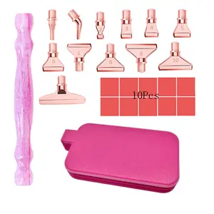 New Threaded Diamond Painting Pen Set - Full Tools with Multi-spec Alloy Tips, Resin Pen for DIY Diamond Embroidery