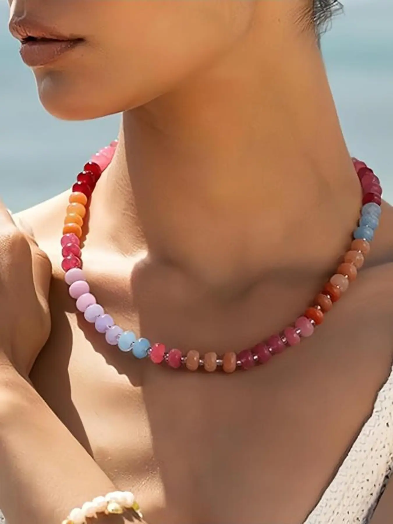 Bohemian Style Beaded Necklace, Colorful Bead Choker for Women and Girls, Fashion Jewelry Accessory, Perfect Birthday Gift, Boho Style Beaded