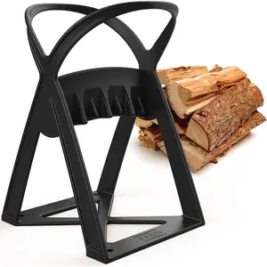 Quick Compact Log Splitter - Manual Splitting Tool - Steel Wedge Point Splits Firewood Like A Boss Safely & Easily
