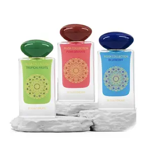 Musk Collection Set of 3 - Pomegranate, Tropical Fruits & Blueberry Perfumes - 60ml Each - Fruity & Fresh Unisex Perfume Set
