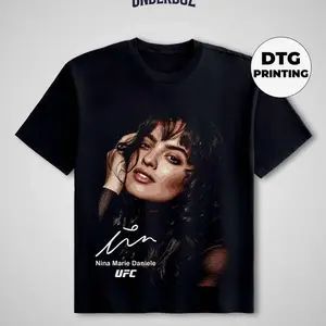 Men's Cotton Crewneck Nina Marie Daniele UFC T-Shirt - Unisex Short-Sleeve Round Neck Apparel, Streetwear Top Gift for UFC Fans IZD