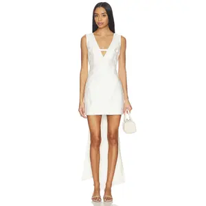 Yellow The Label Brynlee Mini Dress in Ivory