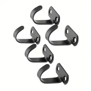 5 Pack Stainless Steel Hooks, Wall Mounted Closet & Cabinet Hangers, Rust Resistant Metal Pants Hook, Bathroom Kitchen Door Hanging, Storage Hooks