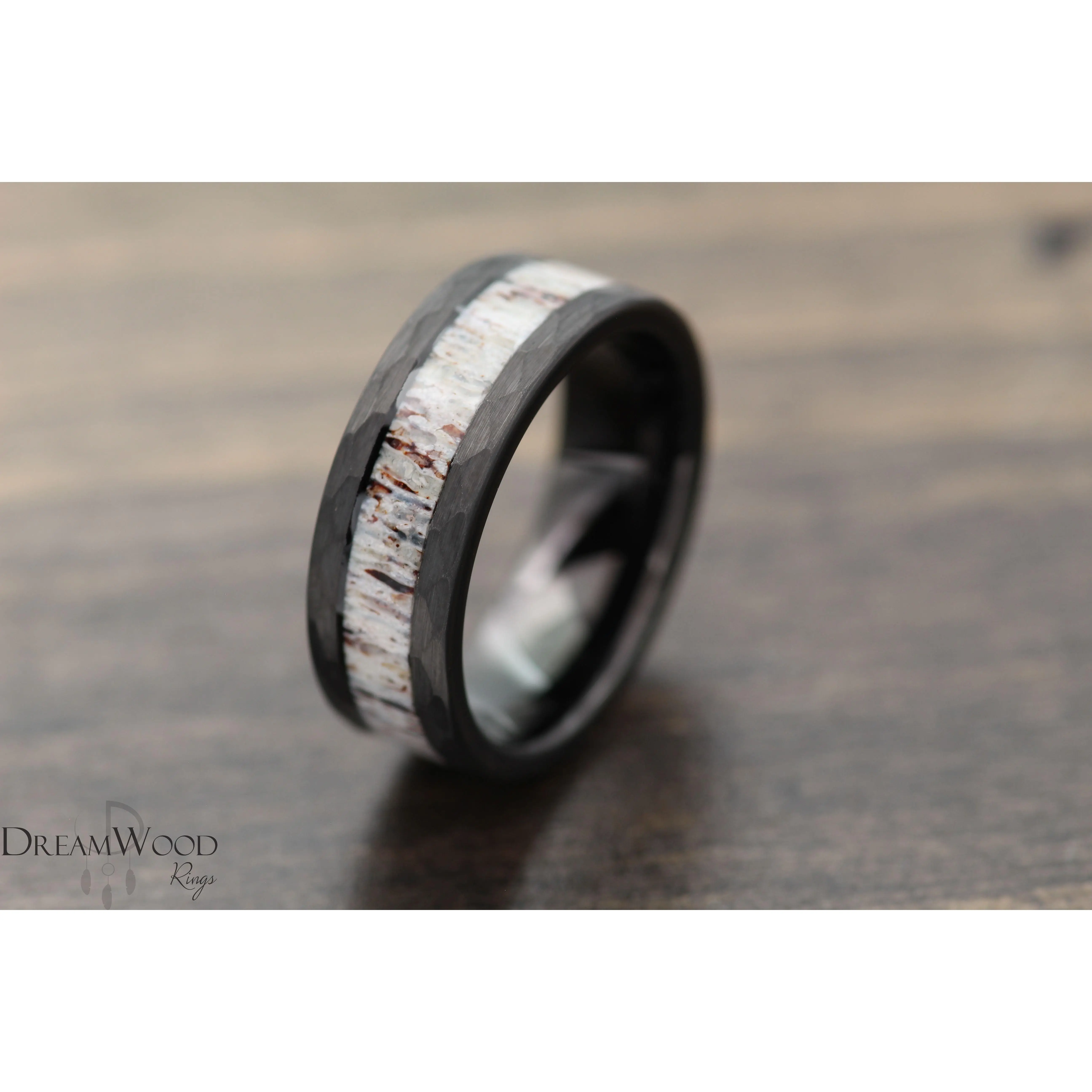 Hammered Antler Ring
