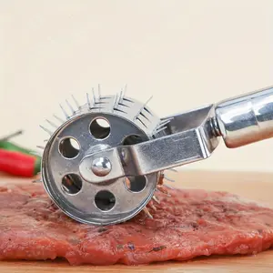 Heavy-Duty Stainless Steel Meat Tenderizer Tool with Needles - Heavy Duty 304 Stainless Steel Mallet for Pounding & Tendon Breaking, Multi-Needle for Steak, Chicken,, Beef - & Professional Use