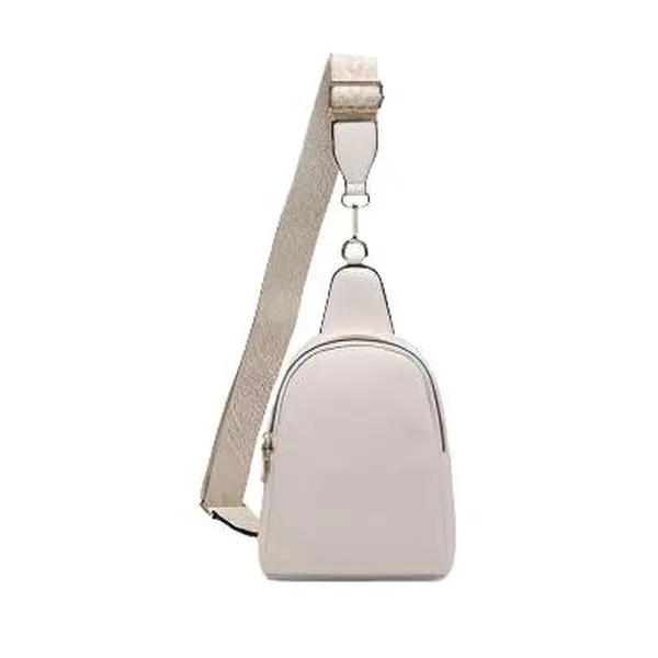 Ellen Vegan Guitar Strap Sling Bag- Off-White