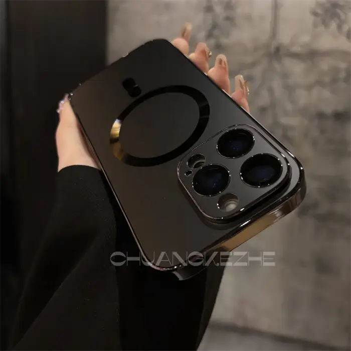 Outdoorfun Simple Frosted Magnetic Lens Film for iP16promax & iP15/14 High-End Protector Screen Cover Durable Shockproof Smartphone Casing