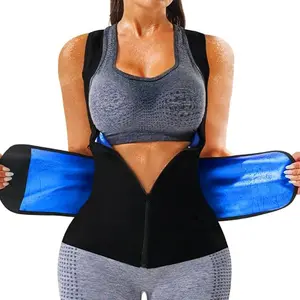 Women Sauna Waist Trainer Vest Workout Sweat Vest with Zipper Sauna Suit Tank Top Waist Trainer Shaper