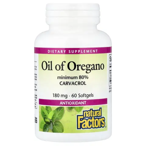 Natural Factors Oil of Oregano, 60 Softgels