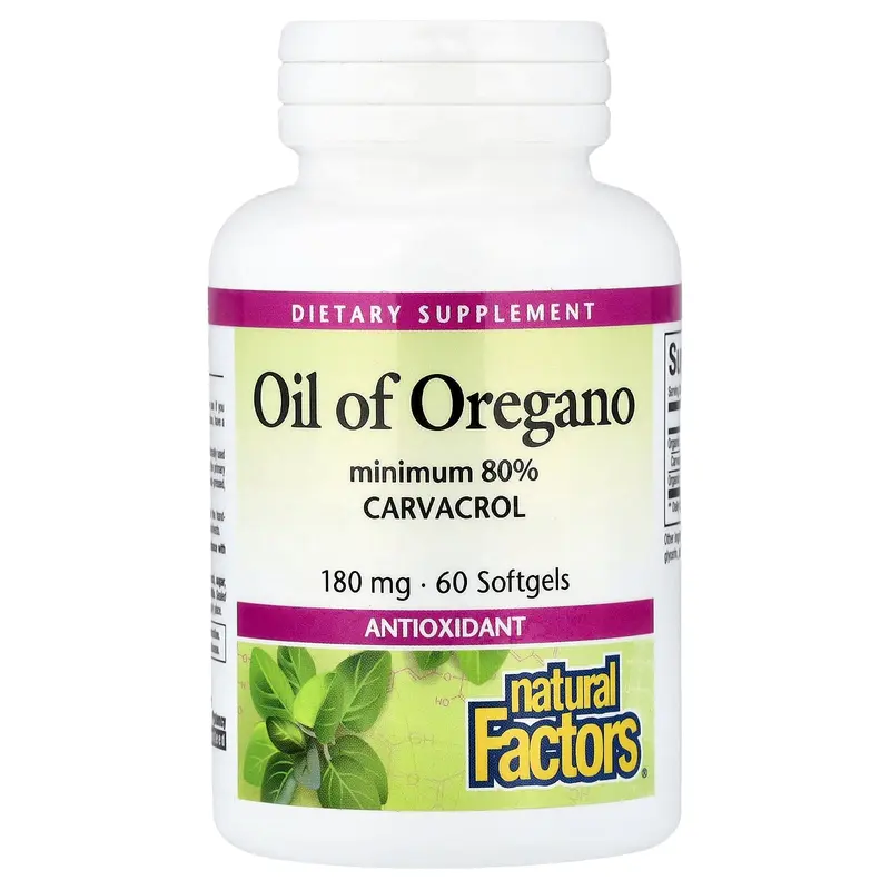 Natural Factors Oil of Oregano, 60 Softgels