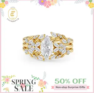 Moissanite 1.6ct Forest Hymn Ring Vintage Moss Agate Band Stackable Ring Cluster Bridal Ring Set Perfect Birthday Engagement Wedding Anniversary Christmas Gift Princess Chunky bff mothersdaygift