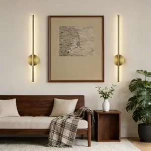 Gold Charging Dimmable Wall Lamp Night Lamp, Nightlight For Bedroom, 1 Pcs Battery Powered, Magnetic Mounting, No Wiring or Drilling Required, Stepless Dimming, Touch Control and Remote Control, Adjustable Lights, For Bedrooms, Living Rooms