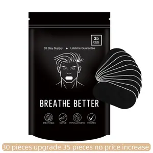 30 Packaging Upgrade 35 Packaging Super Breathable Mouth sticker，Ultra Breathable Mouth Tape One Month Supply 35 Strong Adhesive Sleep Strips, Enhanced Lip Fit for Maximum Comfort, Sport Accessories for Better Sleep