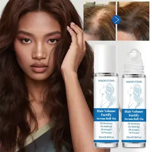 Hair Volume Fortify Serum Roll-On:  Natural Ingredients, strengthen roots, reduce hair loss.Rollerball Massage. Effortlessly Solve Hair Thinning, Receding Hairline, Widening Part for Fuller, Stronger, Healthier Hair.