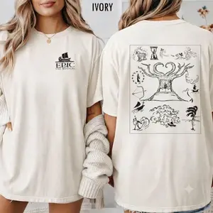 The Odyssey Full Adventure Shirt, Epic The Musical T-Shirt, Mythology Graphic Tee - Classic Heavyweight Cotton Ivory Cream Shirt for Men Women 1X5