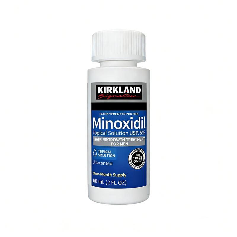 Kirkland Minoxidil 5% Extra Strength 1 to 6 MonthsSupplyWith DermaRoller 0.5MM Men's Hair Growth SerumHairCareDaily Pack Frizz Comfort