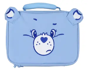 Care Bears Lunch Box Grumpy Bear Embroidered Face 3D Ears Insulated Lunch Bag Tote 10"