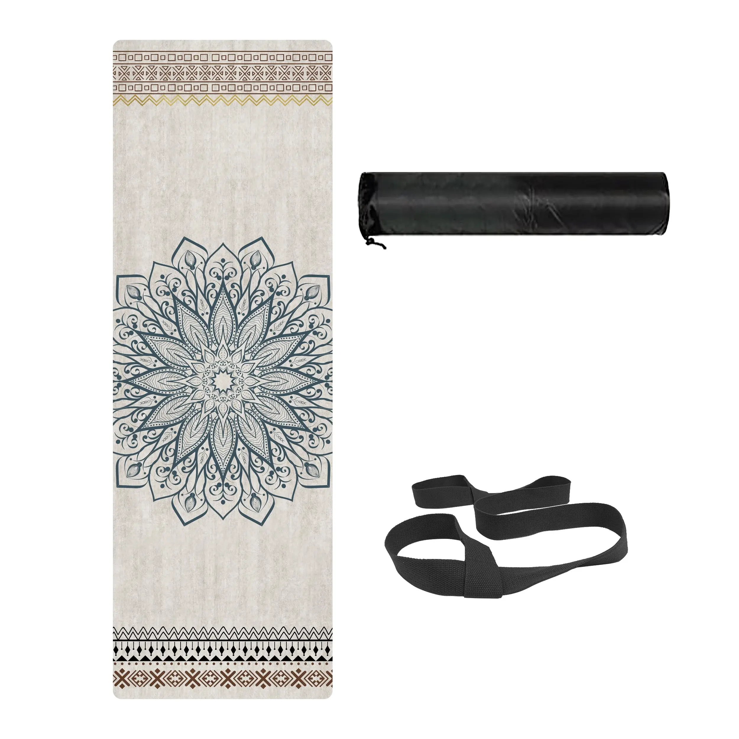 Zeronic Yoga Mat Premium Printing Non Slip Exercise & Fitness Mat for All Types of Yoga, Pilates & Floor Workouts (72" X 24" X 6Mm Thick) Zeronic