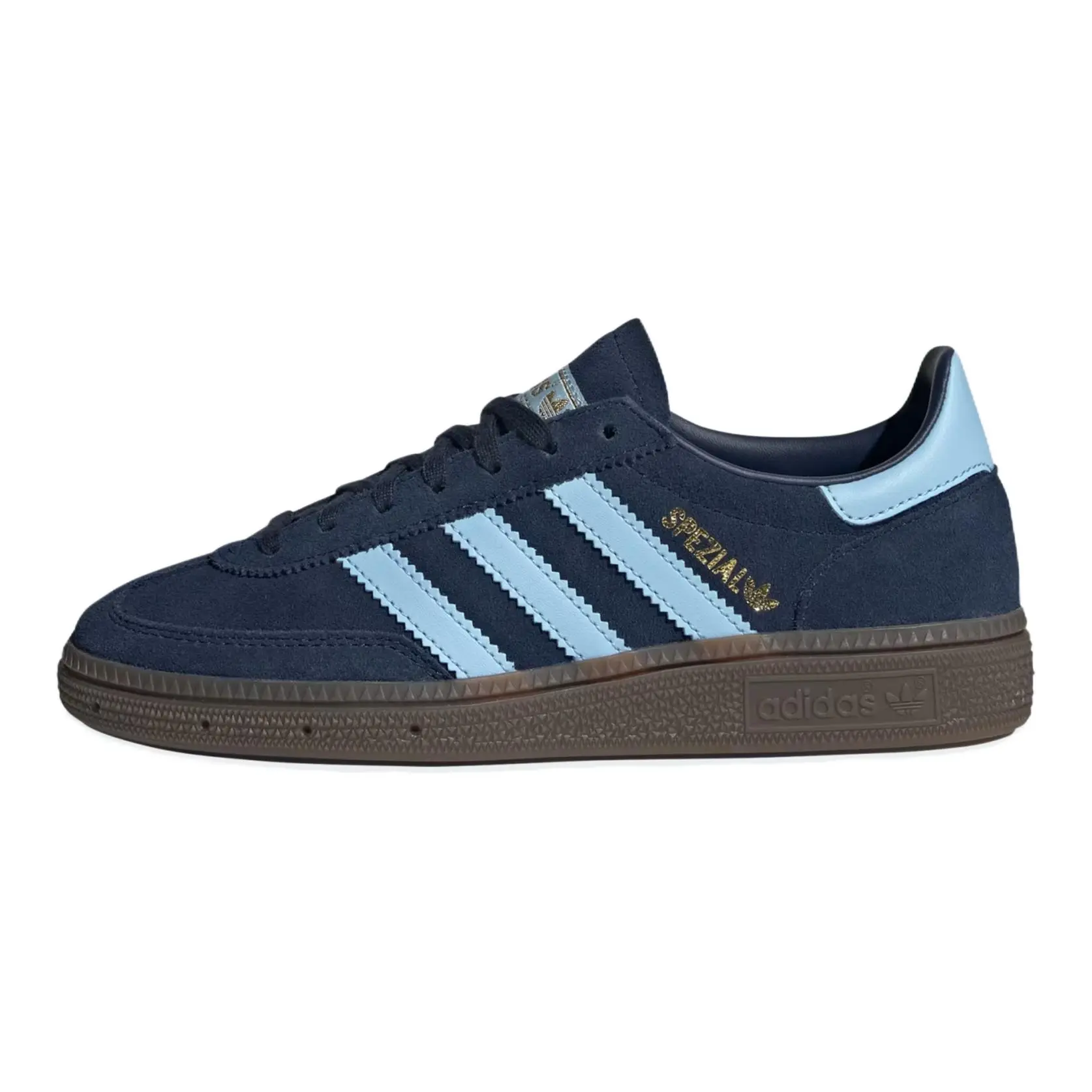 Adidas Handball Spezial Collegiate Navy Clear Sky Gum GS Stylish Comfortable Low Top Skate Shoes Kids'' Blue IH8011