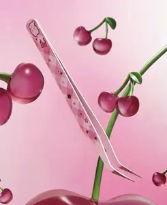 BunnyCake Lash Tweezers for Precise Application Compact & Comfortable Grip Ideal for Professional & Personal Use Easy to Carry and Store
