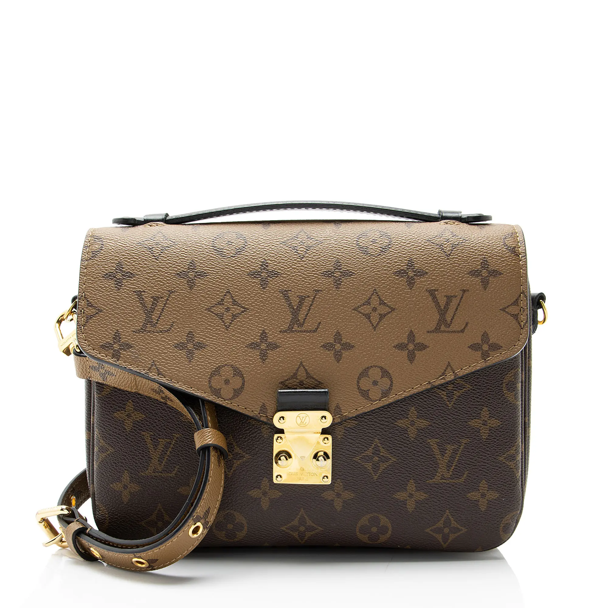 Pre-owned Louis Vuitton Leather Crossbody Bags Reverse Monogram Pochette Metis Shoulder Bag